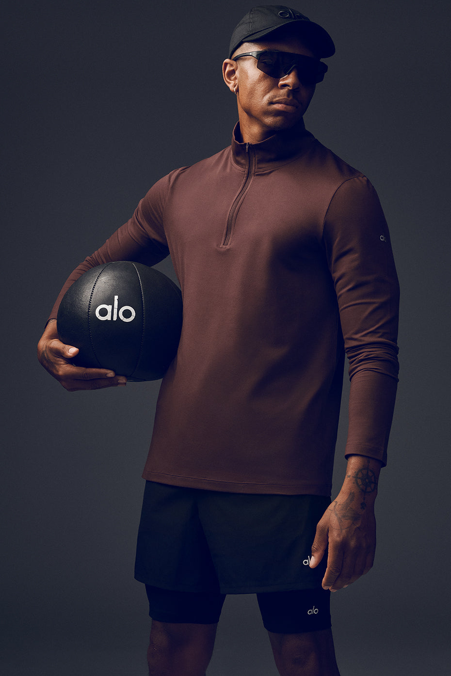 Conquer 1/4 Zip Reform Long Sleeve   Brownstone