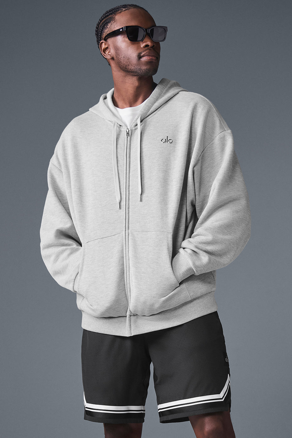 Accolade Full Zip Hoodie   Athletic Heather Grey