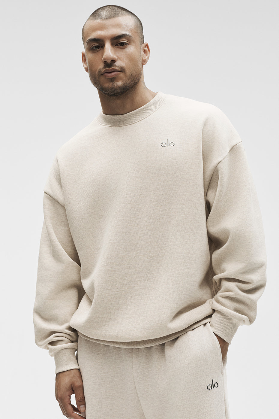 Accolade Crew Neck Pullover   Oatmeal Heather