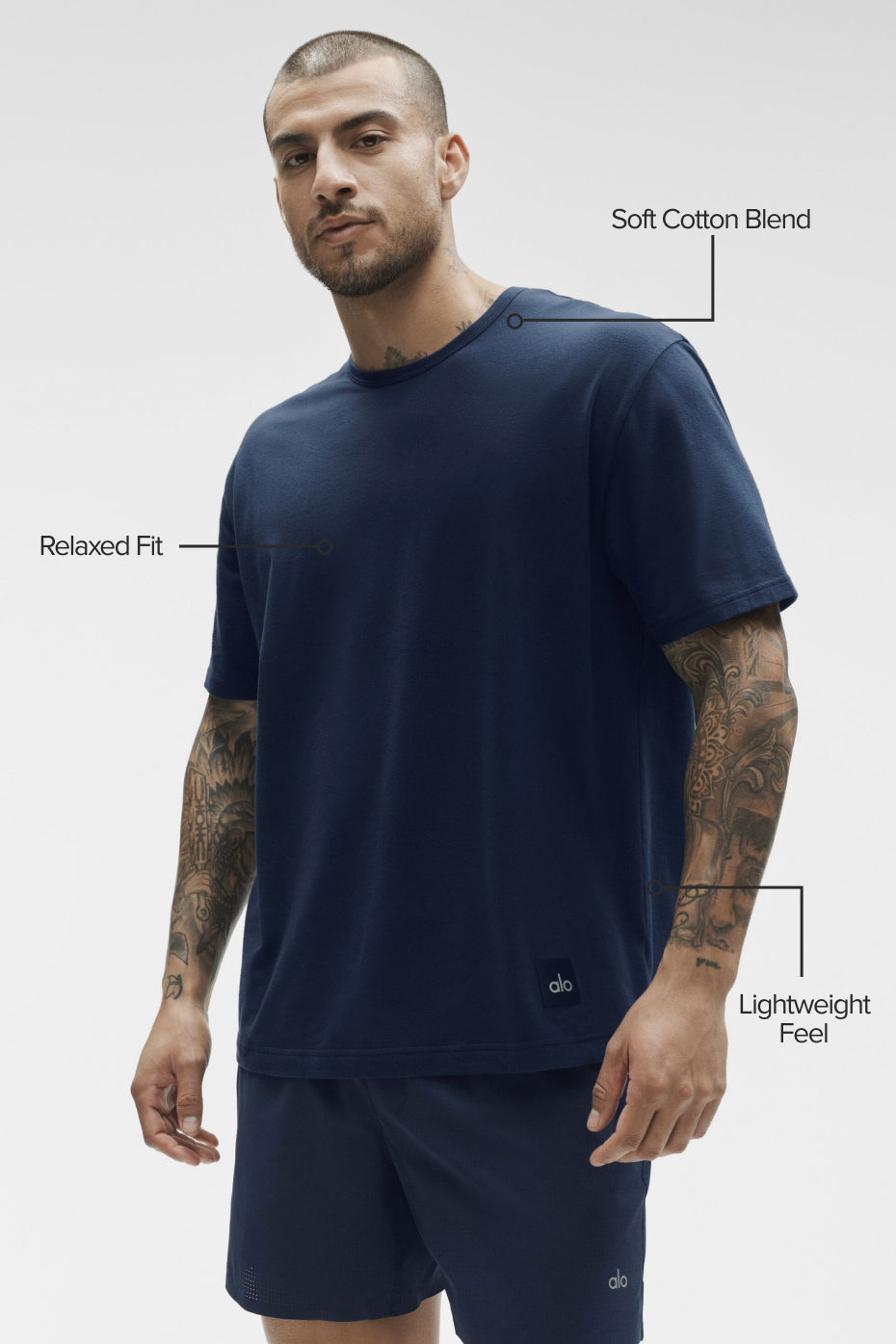 Alternative view of Essential Short Sleeve Street Tee   Navy
