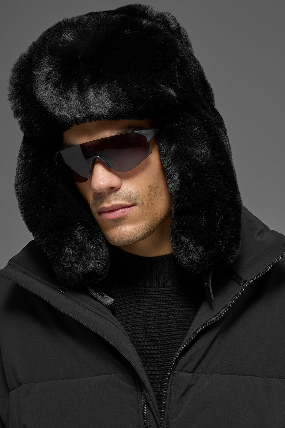 Faux Fur Starstruck Hat   Black