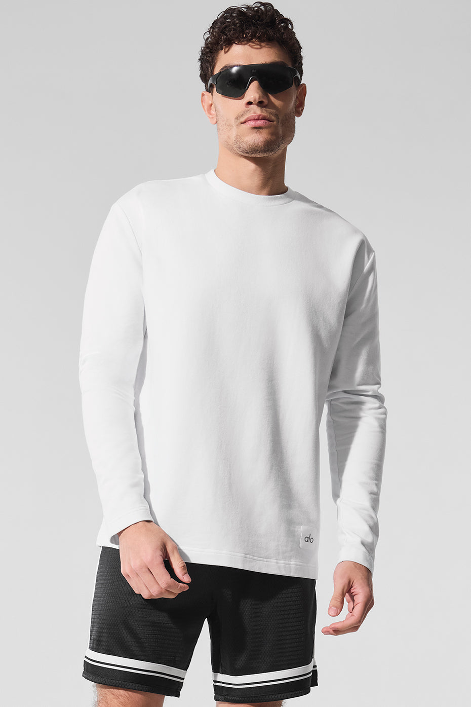Double Take Long Sleeve Crew   White