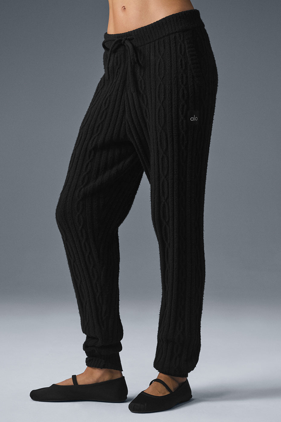 Cable Knit Winter Bliss Pant   Black