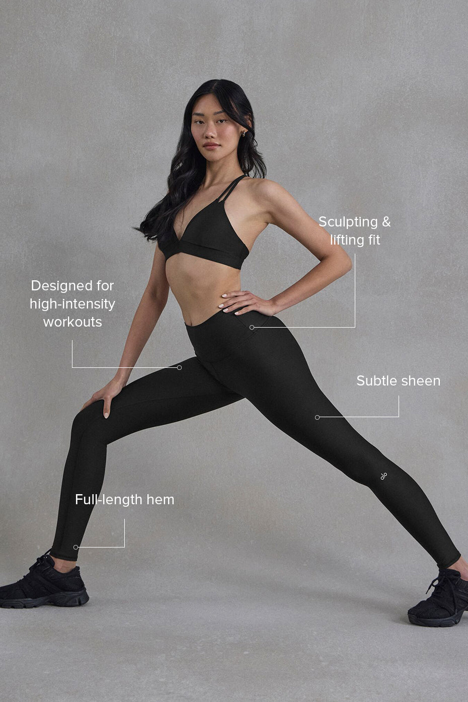 Alternative view of High Waist Airlift Legging   Black