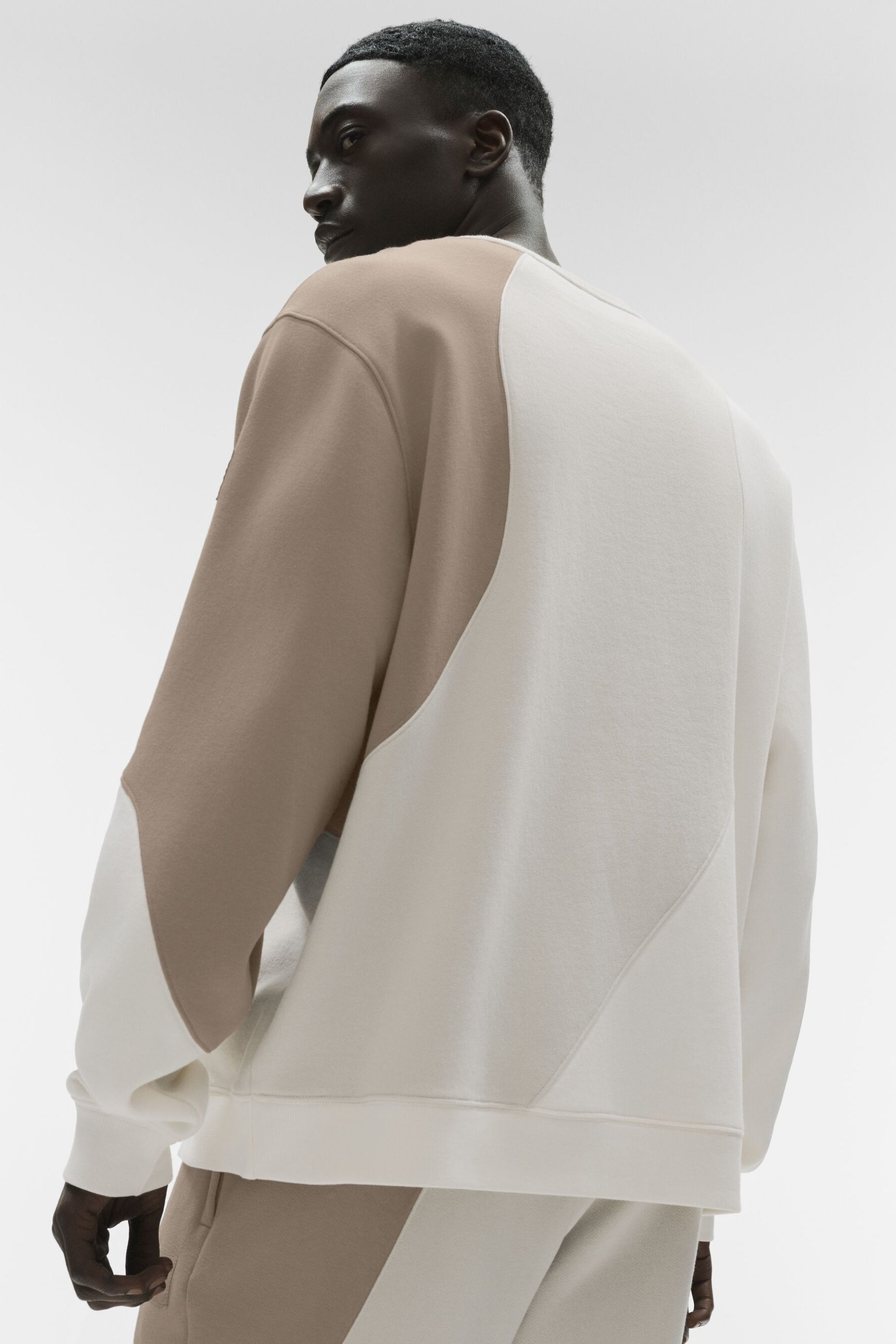 Alternative view of Make Waves Crew Neck Pullover   Ivory/Bone/Gravel