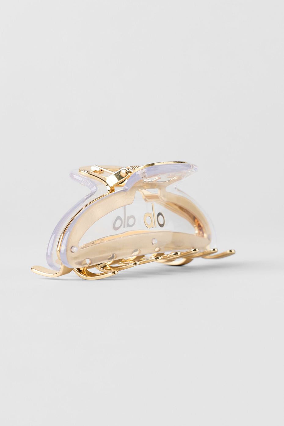 Alternative view of Acrylic Illusion Claw Clip   Clear/Brushed Gold