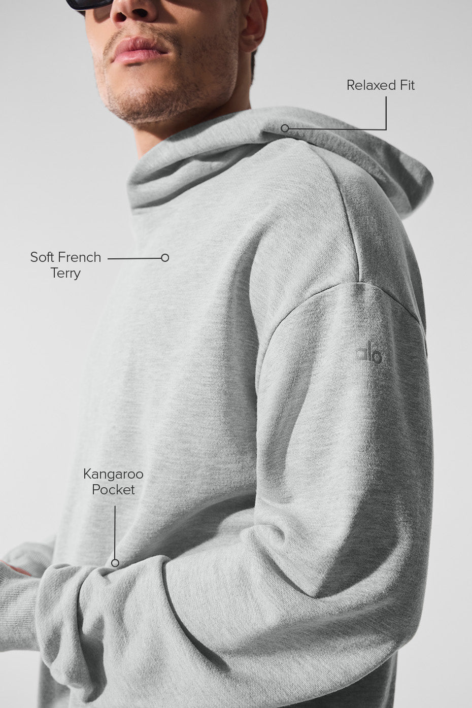 Alternative view of Chill Hoodie   Athletic Heather Grey
