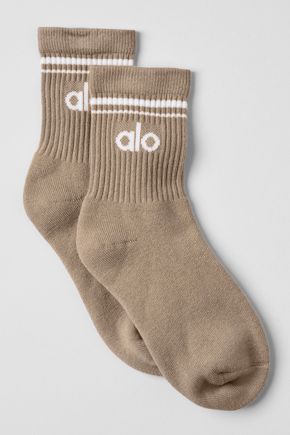 Unisex Half Crew Throwback Sock   Gravel/White