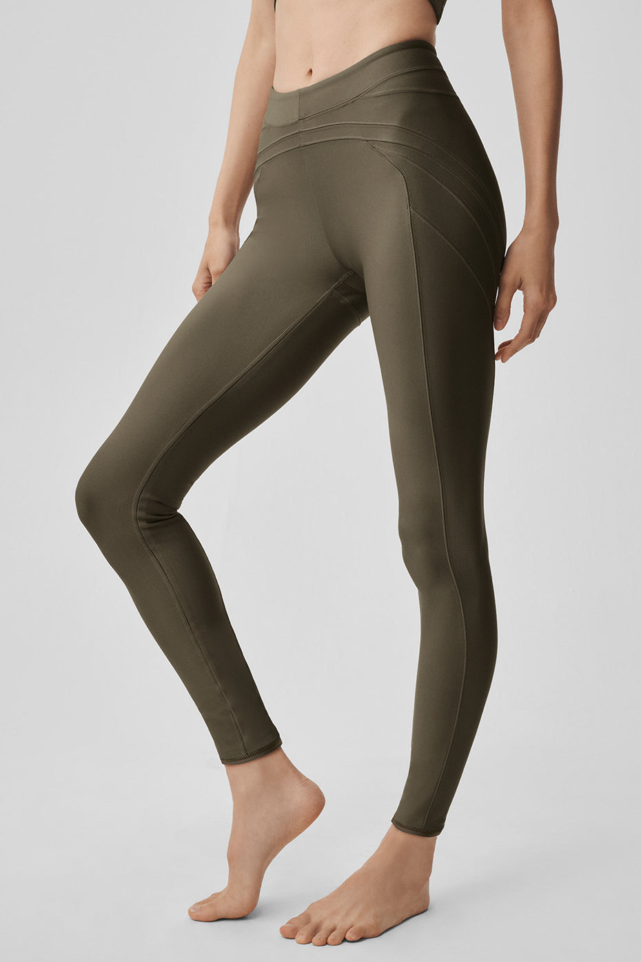 Alternative view of Airlift High Waist Evolve Legging   Olive Tree
