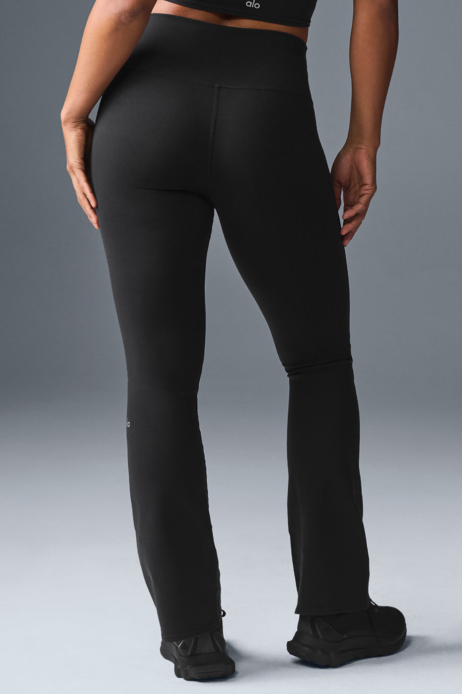 Alternative view of Airbrush High Waist Bootcut Legging   Black