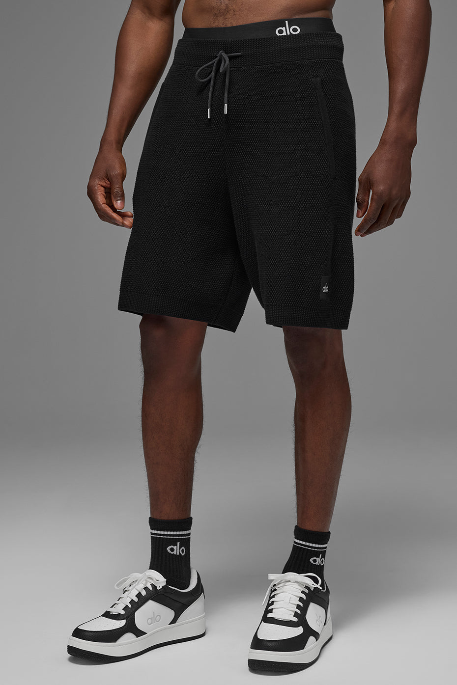7" Sports Club Sweater Knit Short   Black