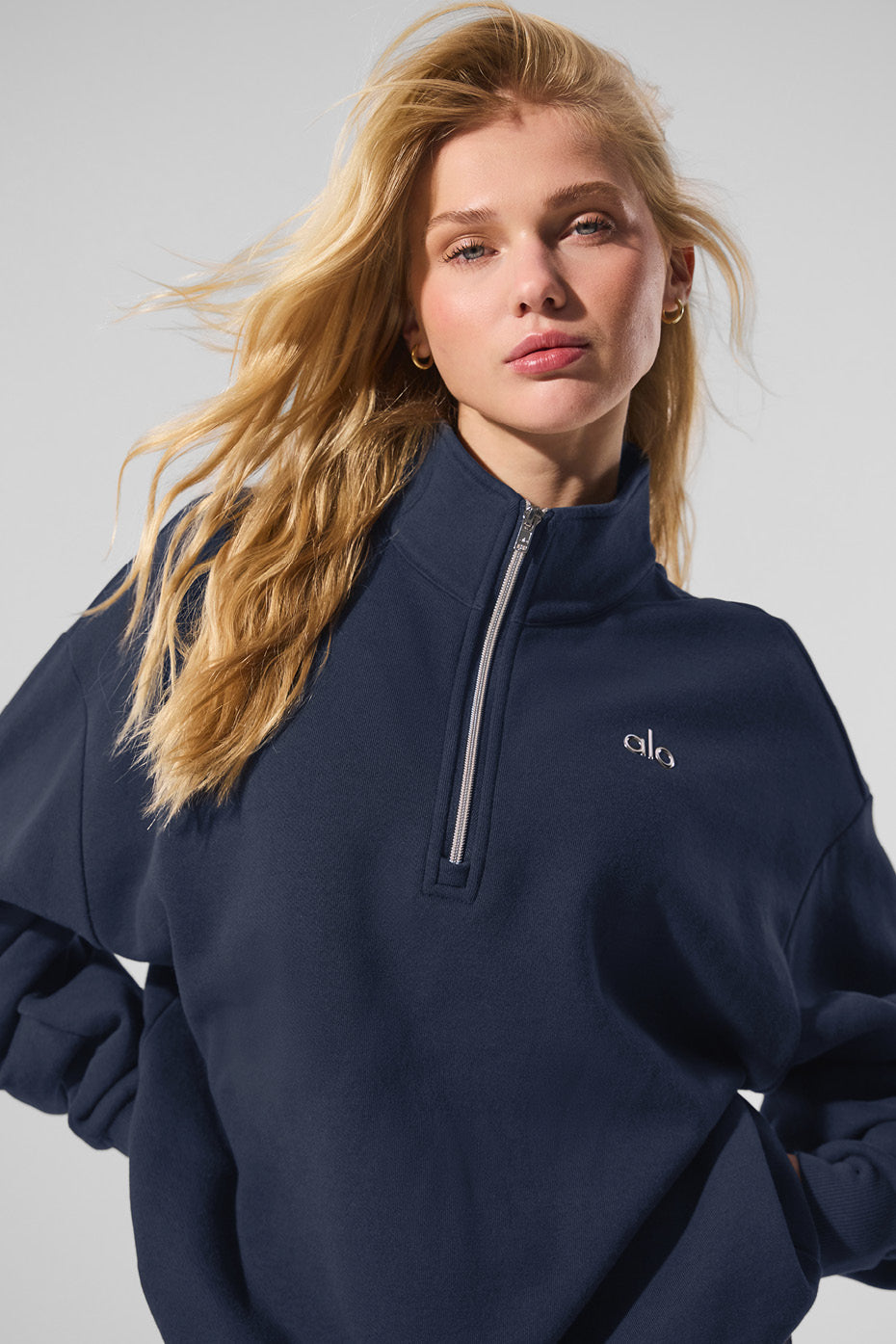 Alternative view of Accolade 1/4 Zip Pullover   Navy