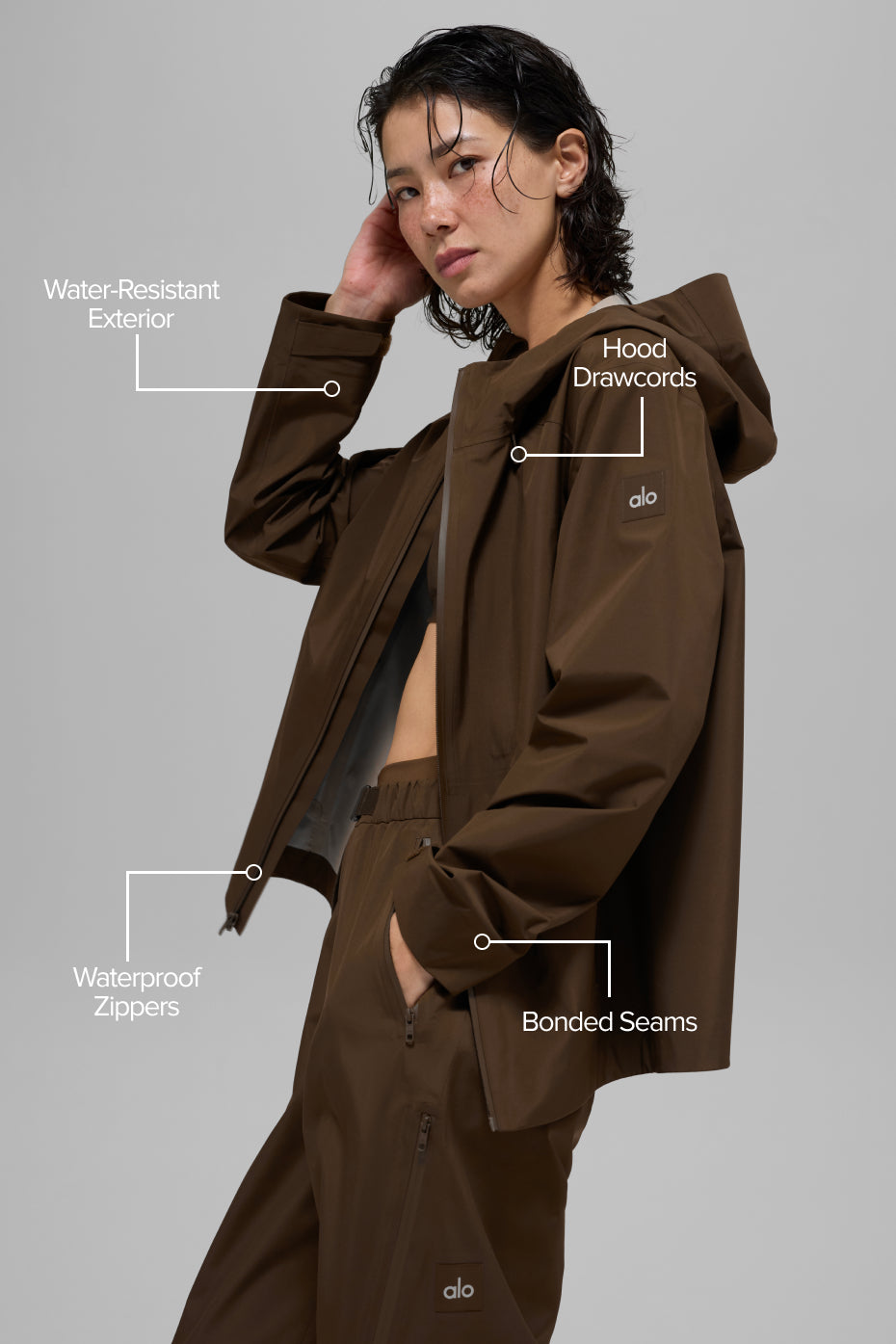 Alternative view of Alpha Shell Jacket   Espresso