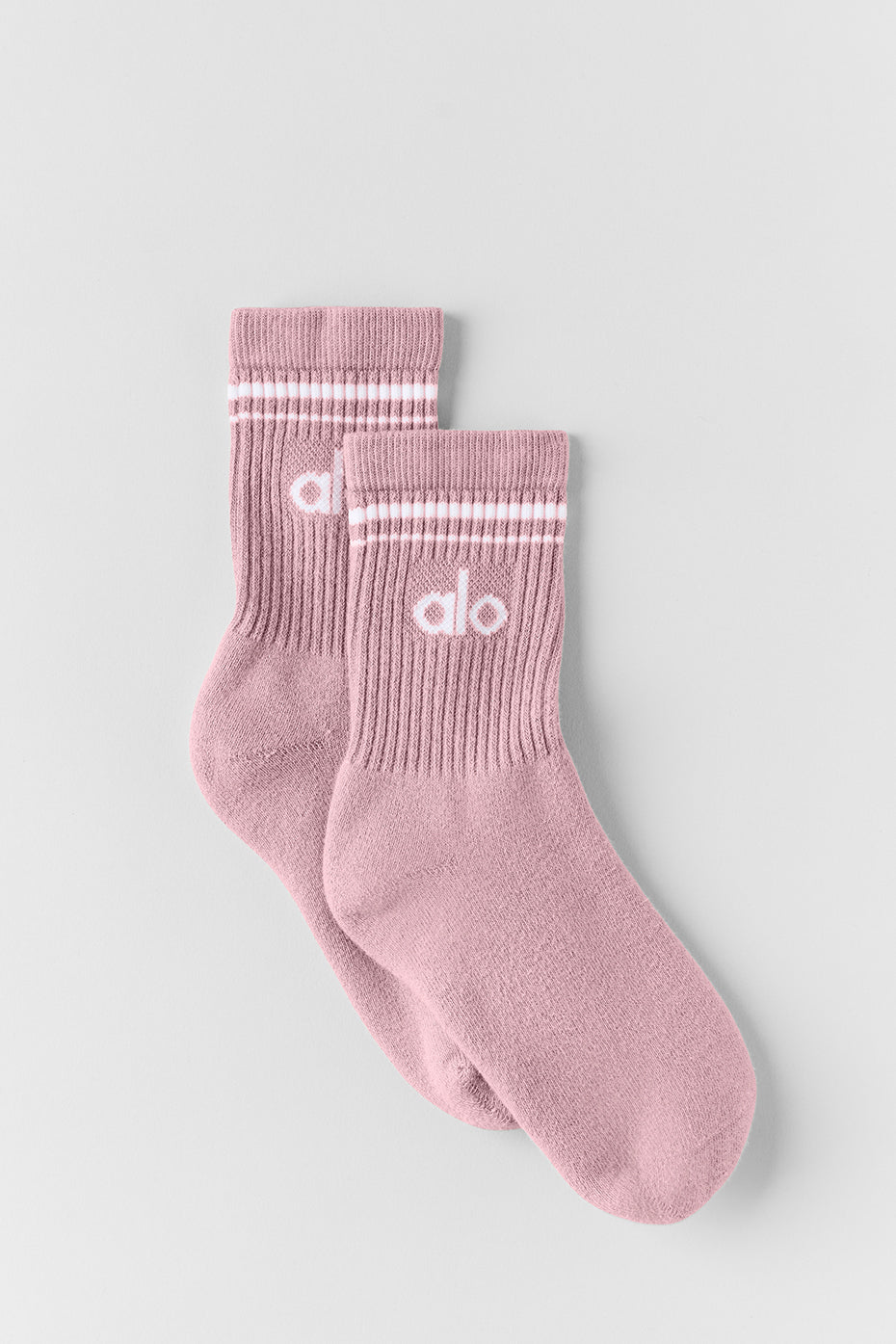 Unisex Half Crew Throwback Sock   Vintage Pink/White