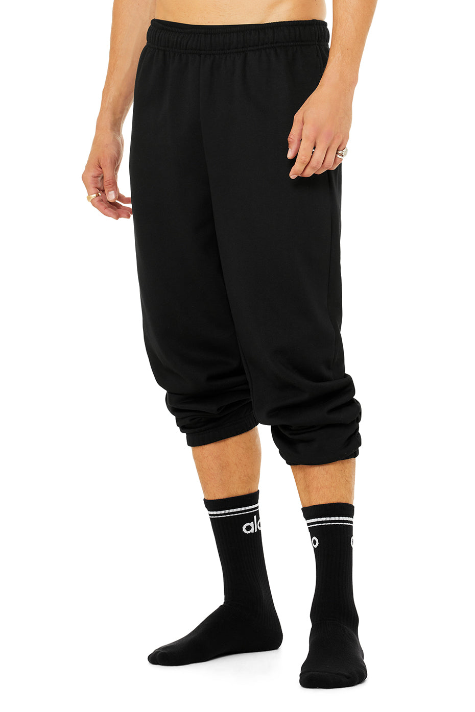 Alternative view of Unisex Throwback Sock   Black/White