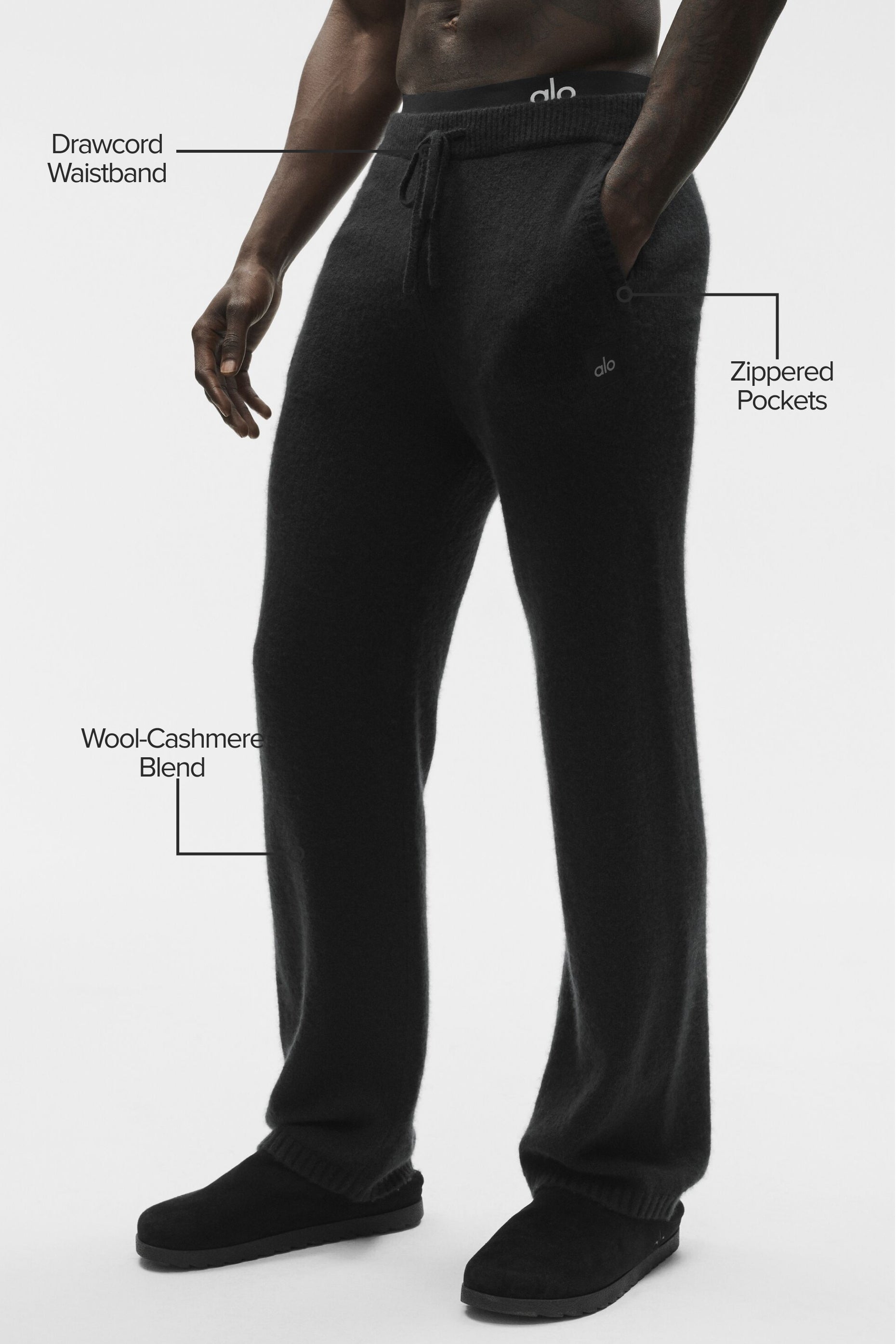 Alternative view of Wool Cashmere New Class Sweatpant   Black