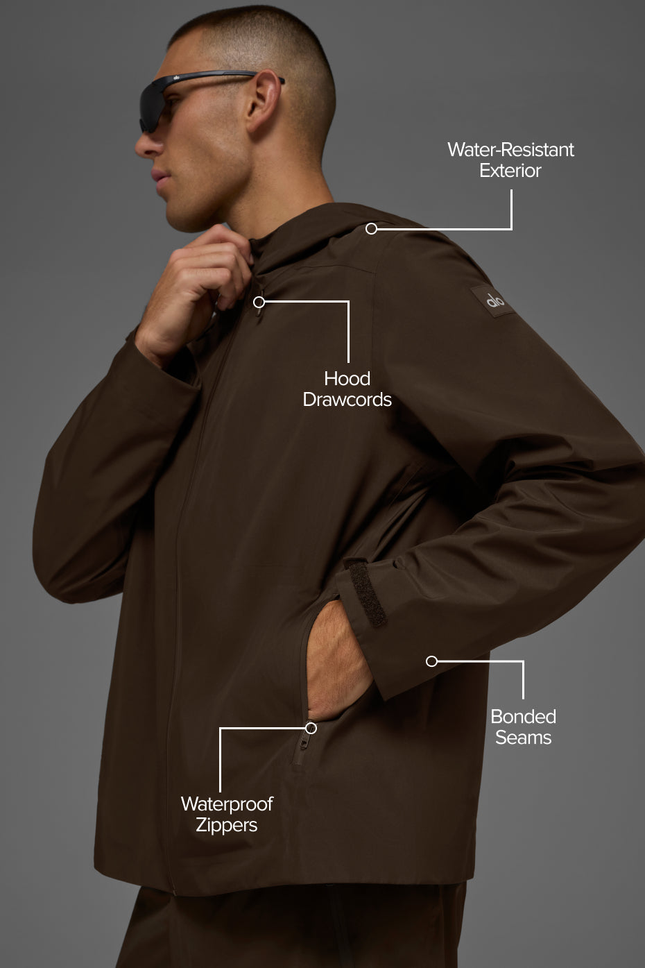 Alternative view of Alpha Shell Jacket   Espresso