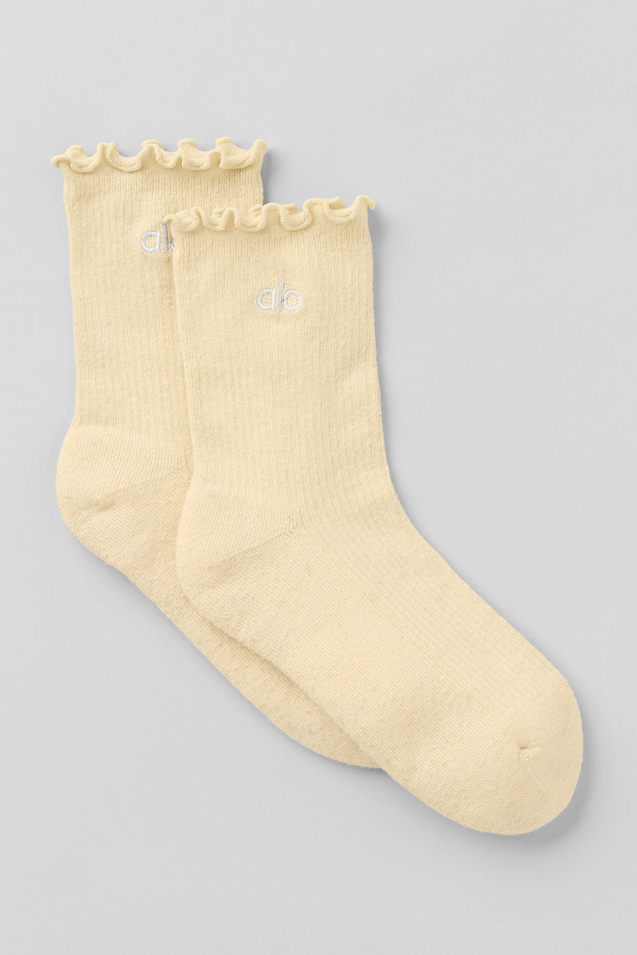 Women's Lettuce Edge Sock   Candlelight Yellow