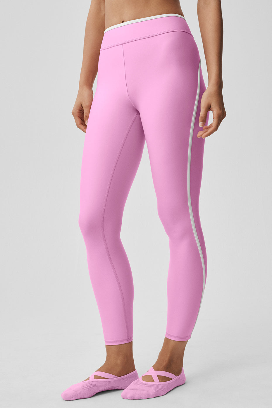 Airlift High Waist Charger 7/8 Legging   Candy Heart Pink/White
