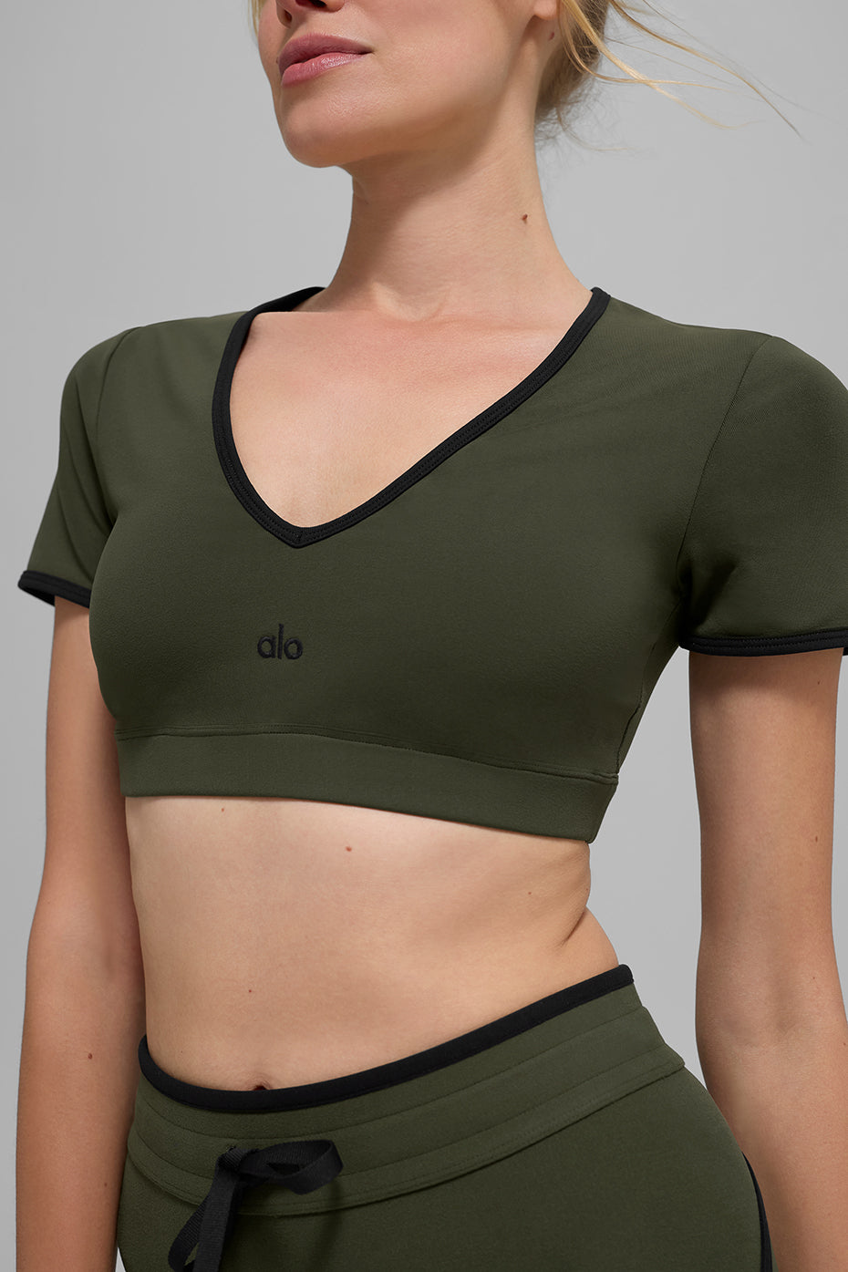 Alternative view of Airbrush Race Pace Short Sleeve   Green Olive/Black