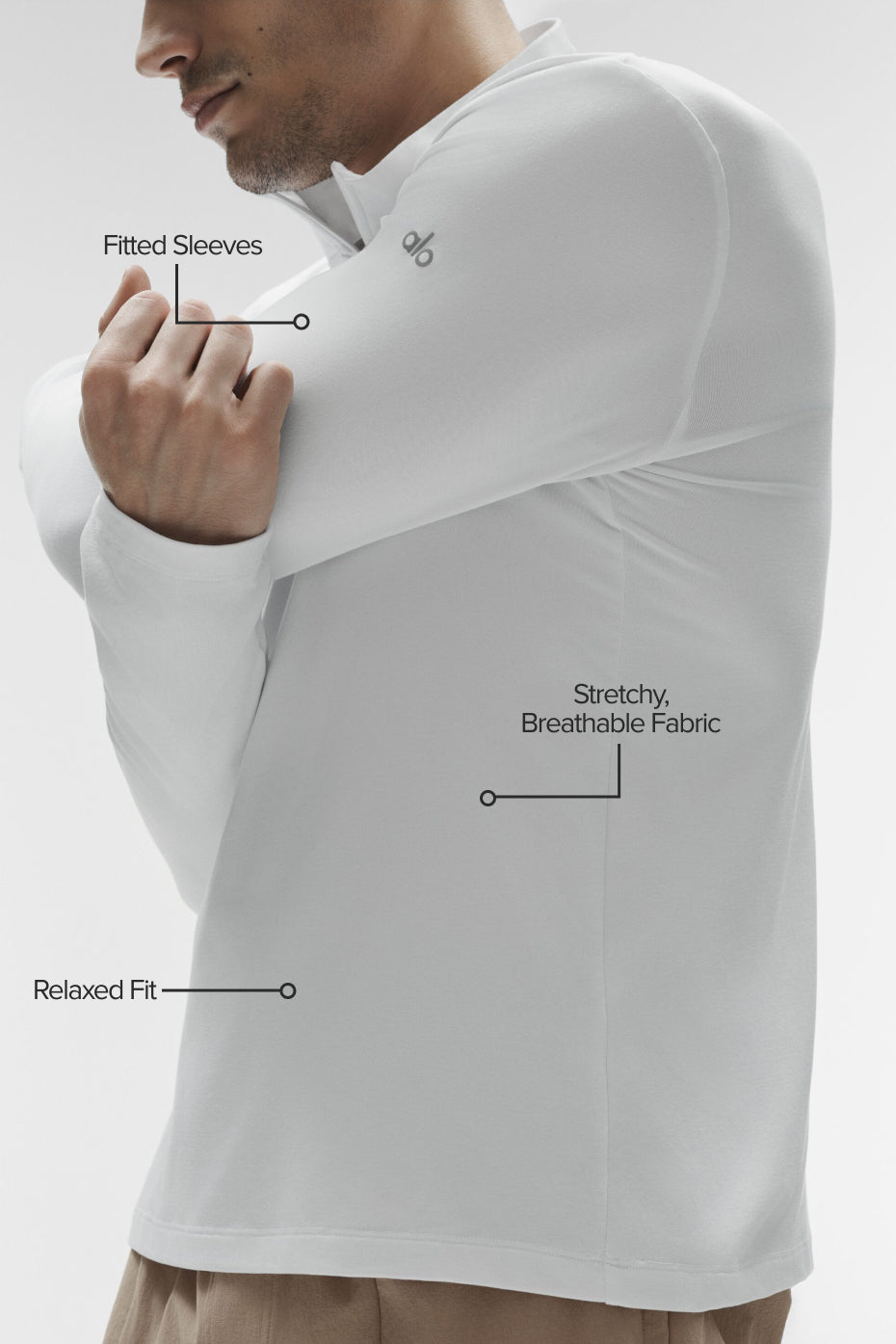 Alternative view of Conquer 1/4 Zip Reform Long Sleeve   White