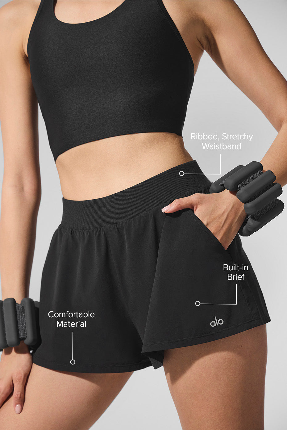 Alternative view of Breezy Short   Black