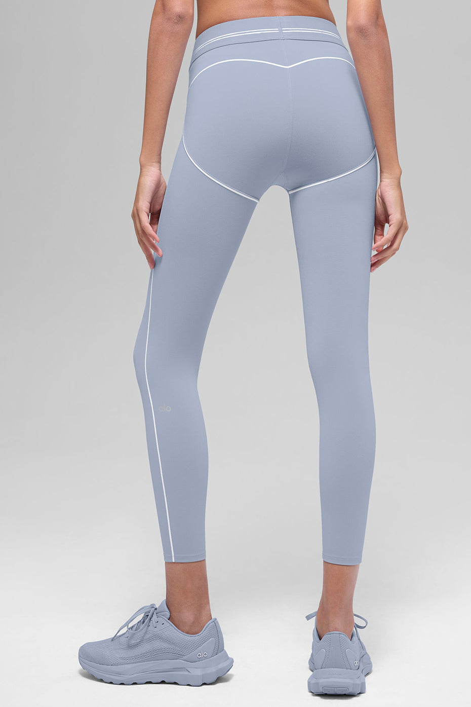 Alternative view of Airbrush High Waist 7/8 Heart Throb Legging   Winter Frost/White