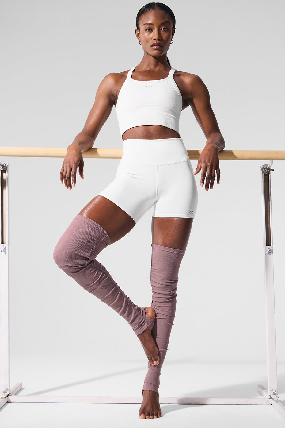 Alternative view of Goddess Leg Warmers   Smoky Quartz Heather