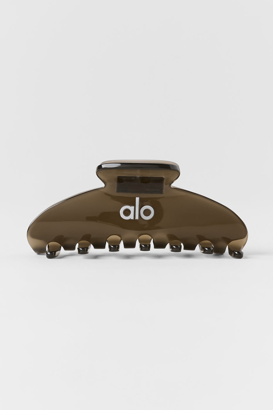 Alternative view of 90's Claw Clip   Olive Tree Clear