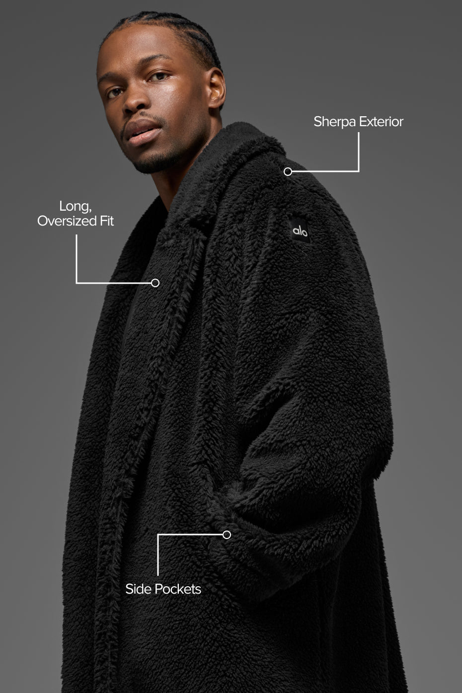 Alternative view of Oversized Sherpa Trench   Black