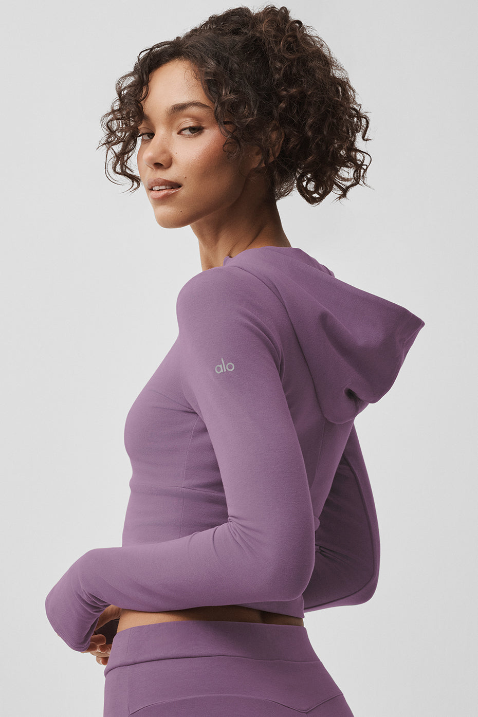 Alternative view of Sway Full Zip Hoodie   Plum Kiss