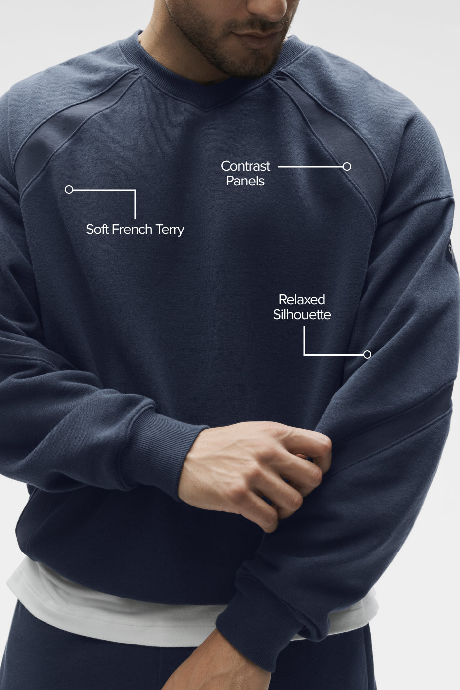Alternative view of Field Crew Neck Sweatshirt   Navy