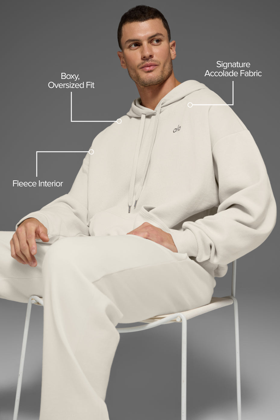Alternative view of Accolade Hoodie   Bone