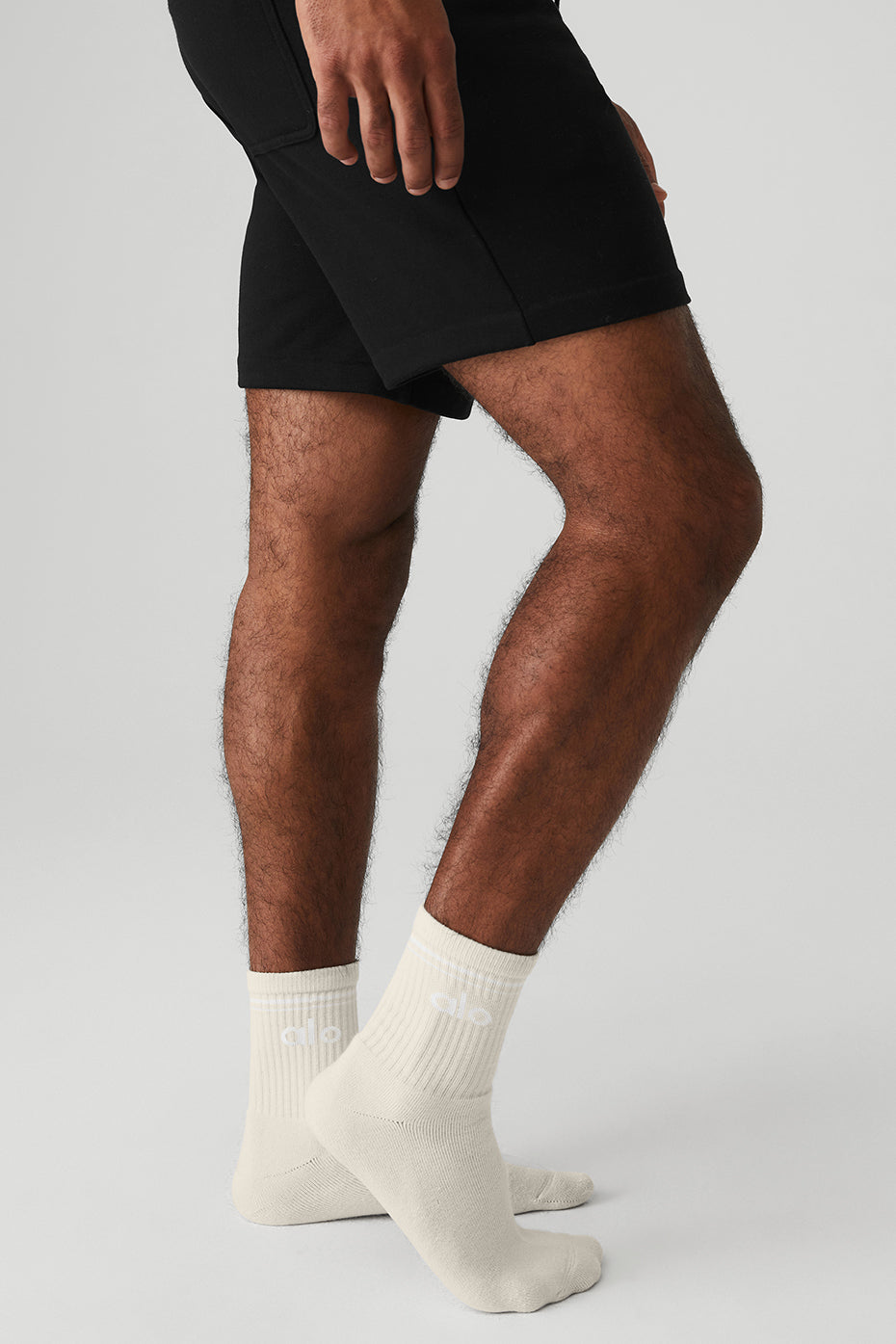 Alternative view of Unisex Half Crew Throwback Sock   Bone/White