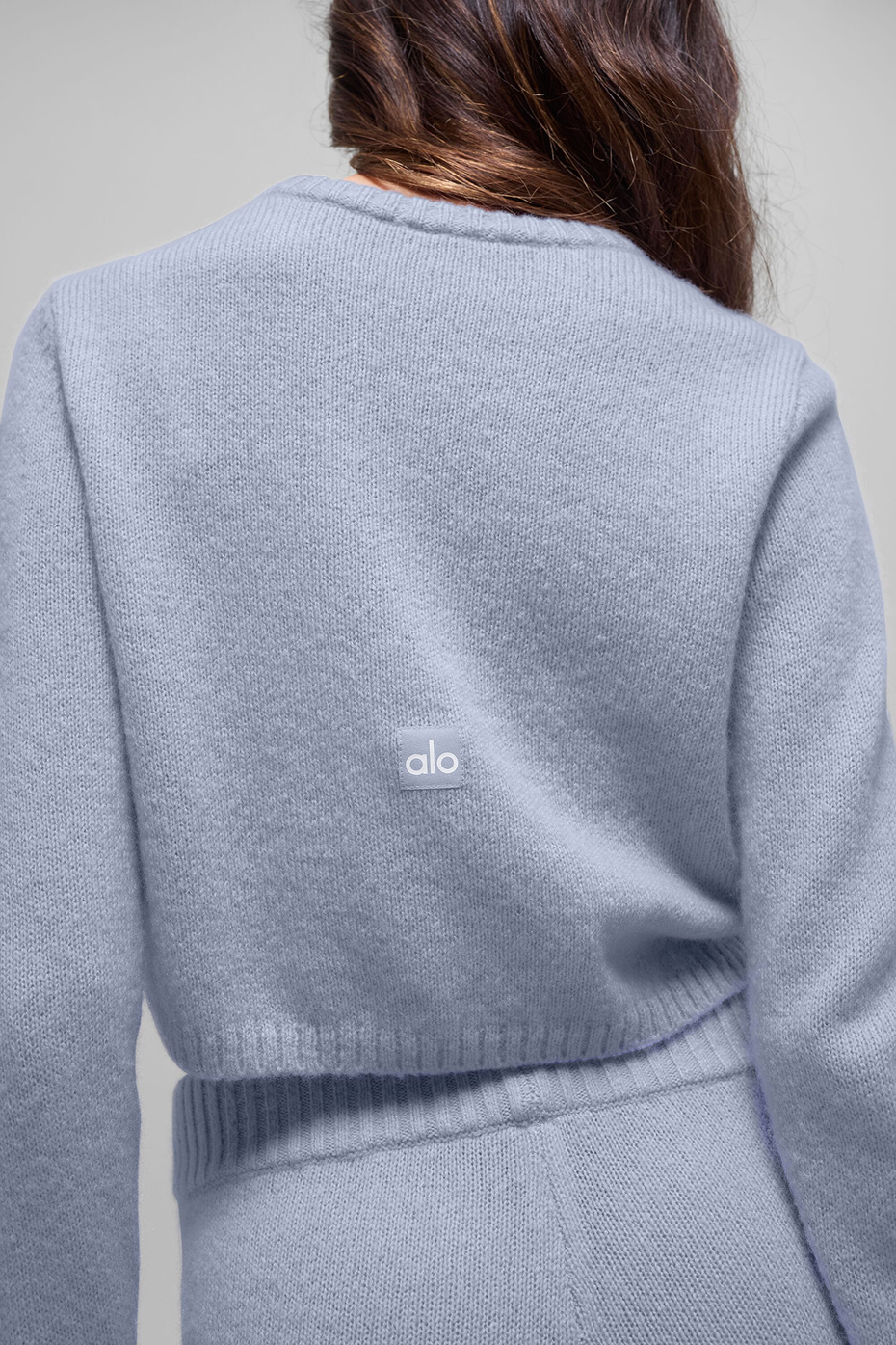 Alternative view of Wool Cashmere New Class Cropped Cardigan   Winter Frost