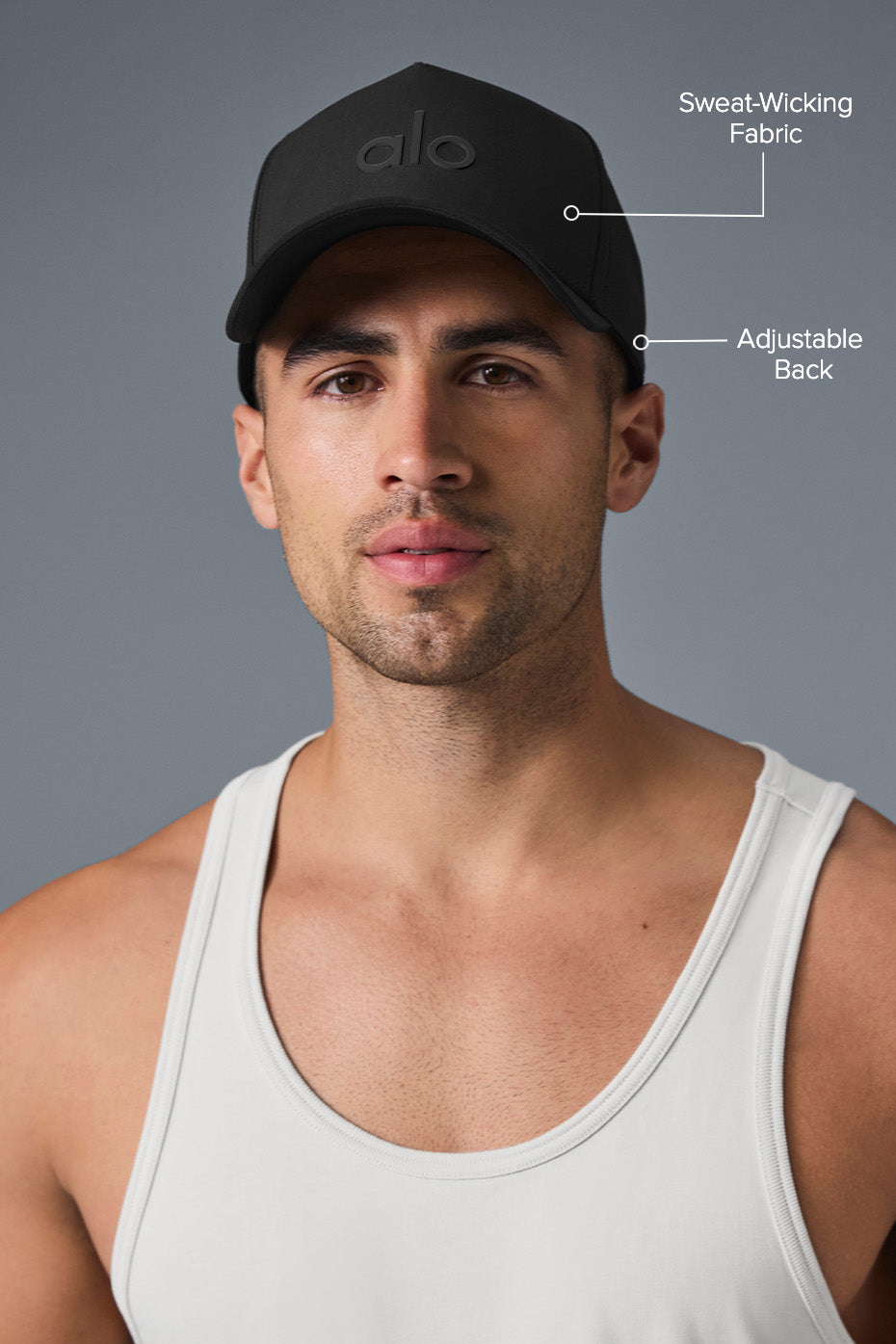 Alternative view of Performance District Trucker Hat   Black