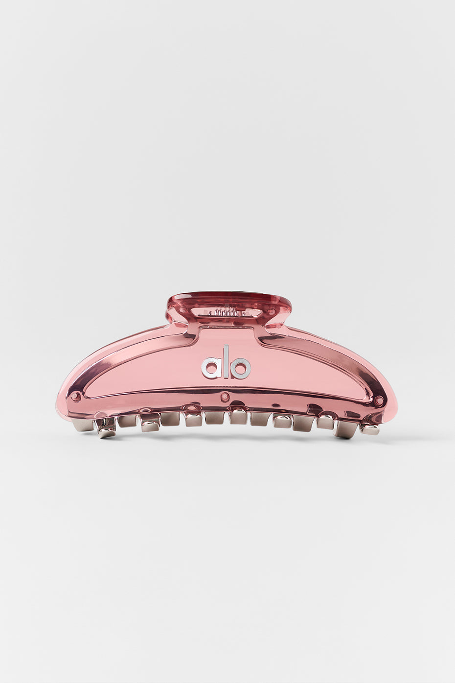 Alternative view of Acrylic Illusion Claw Clip   Vintage Pink/Chrome