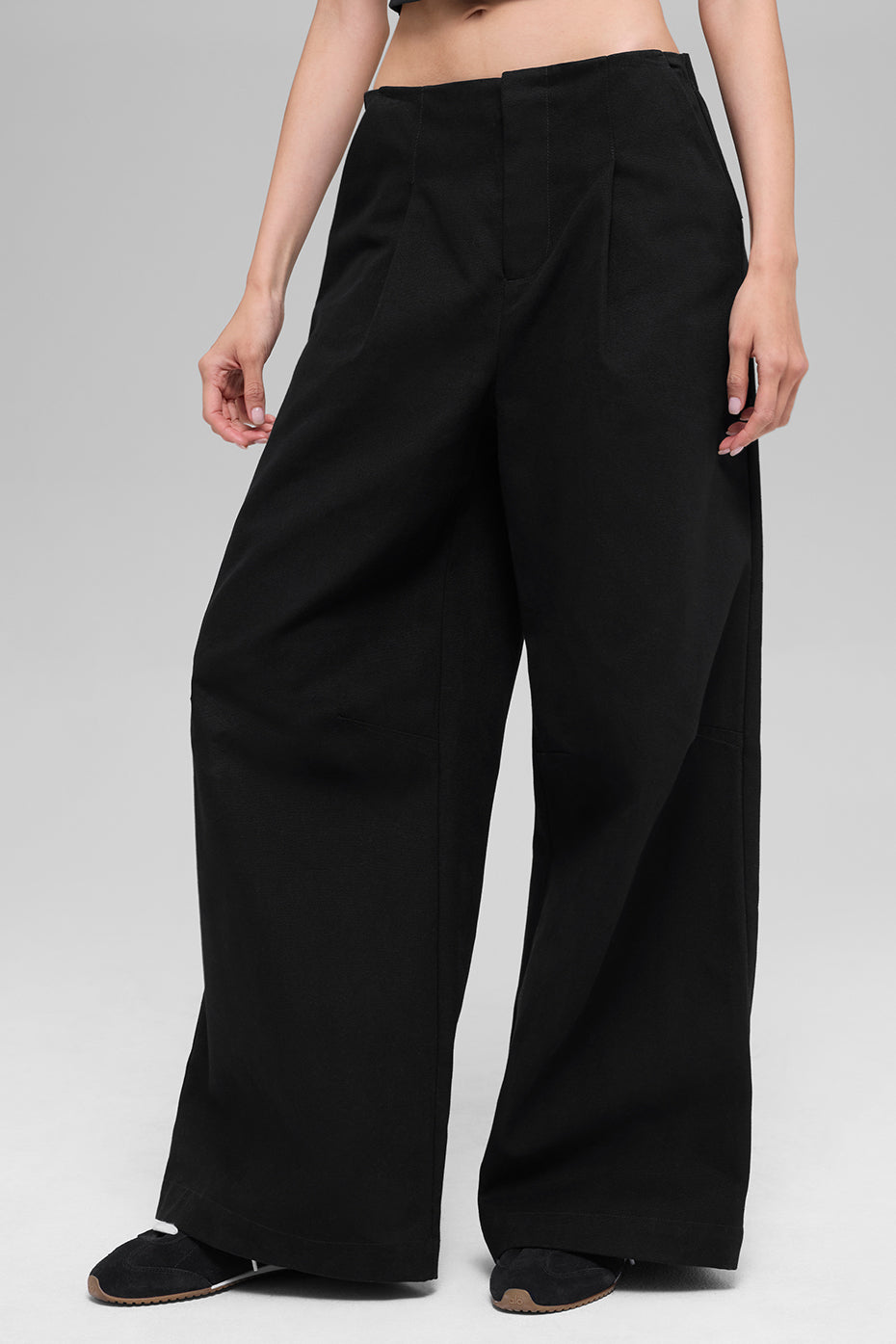 High Waist Main Character Wide Leg Trouser   Black