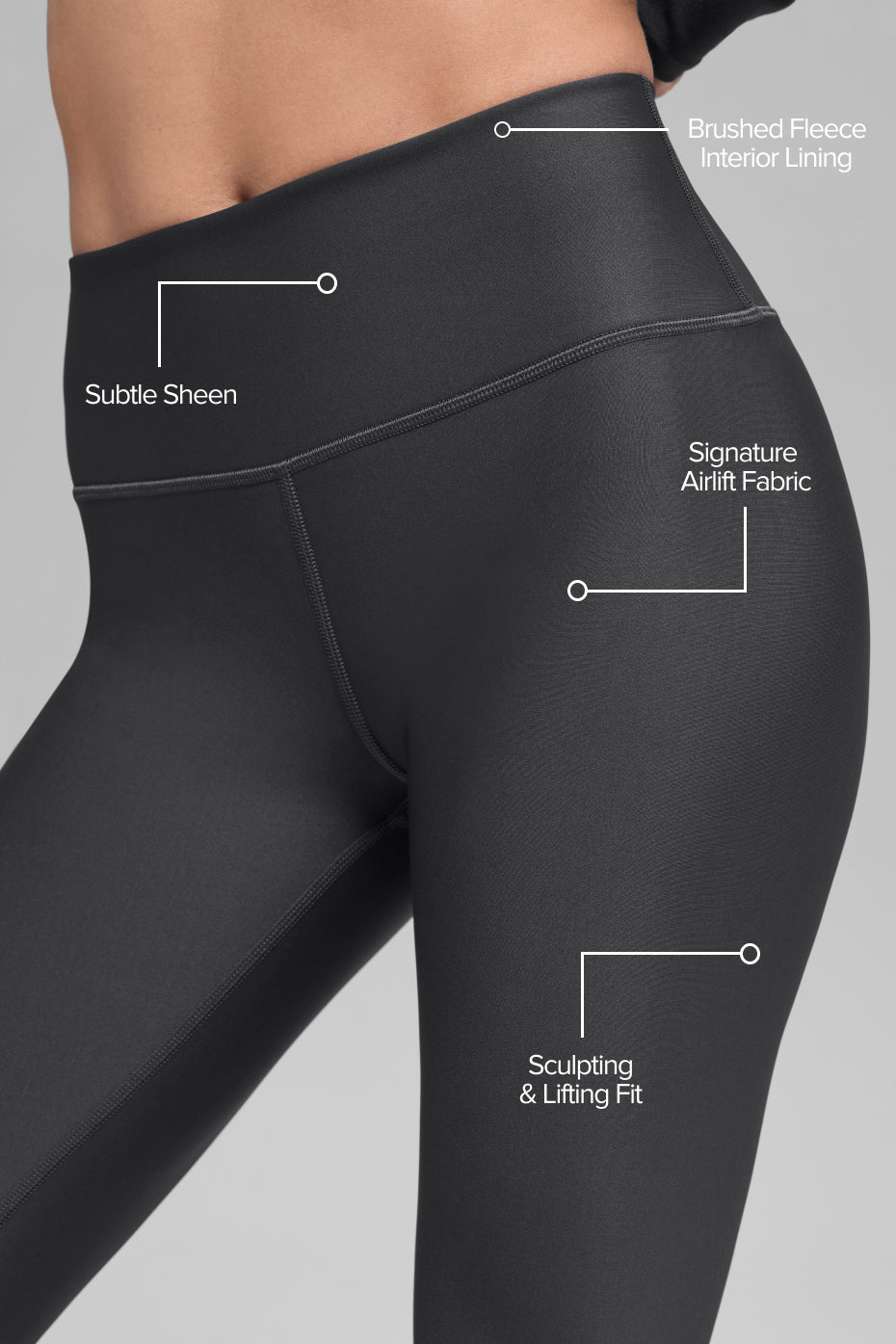 Alternative view of Airlift Winter Warm High Waist Legging   Anthracite