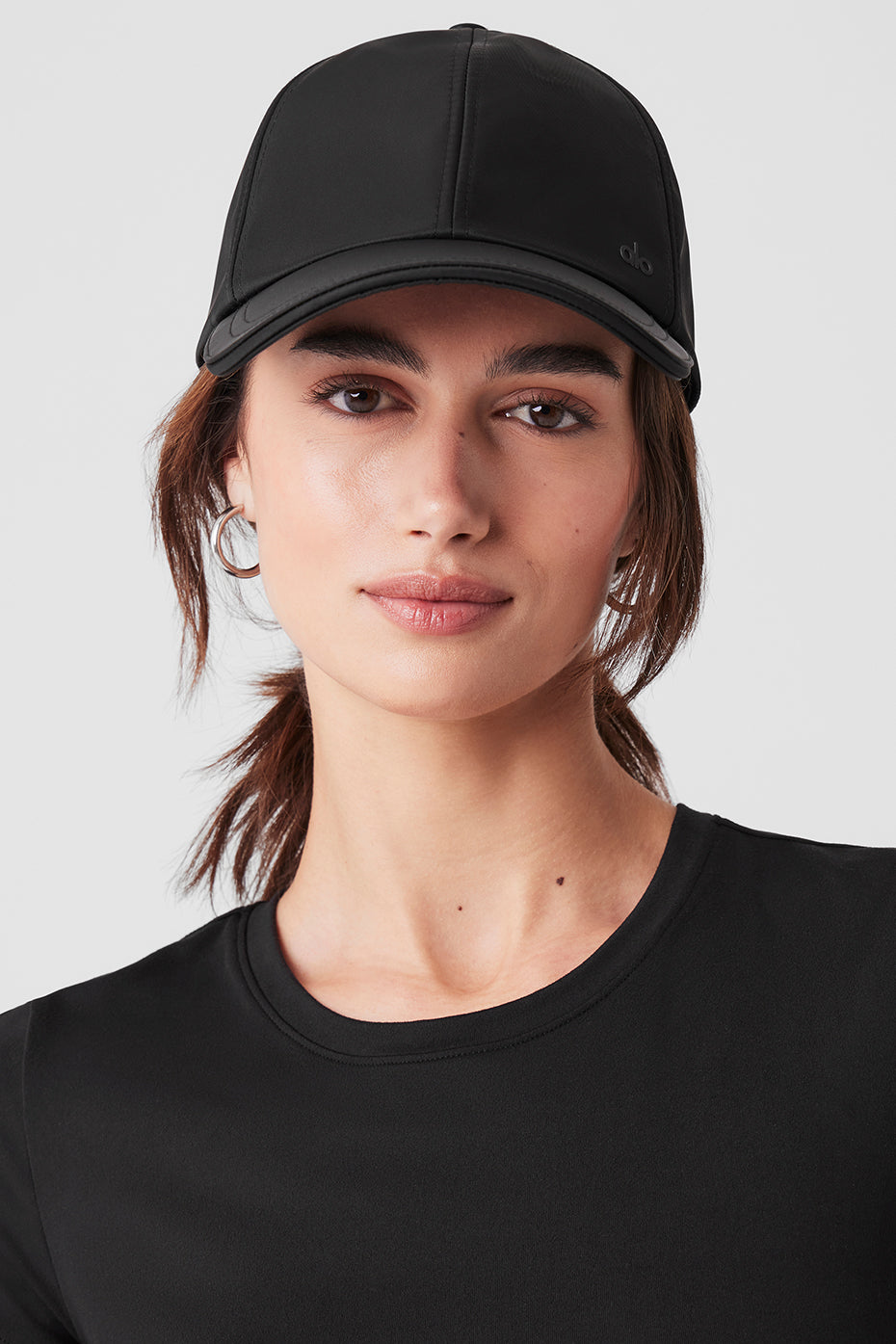 Alternative view of Satin Off Duty Cap   Black