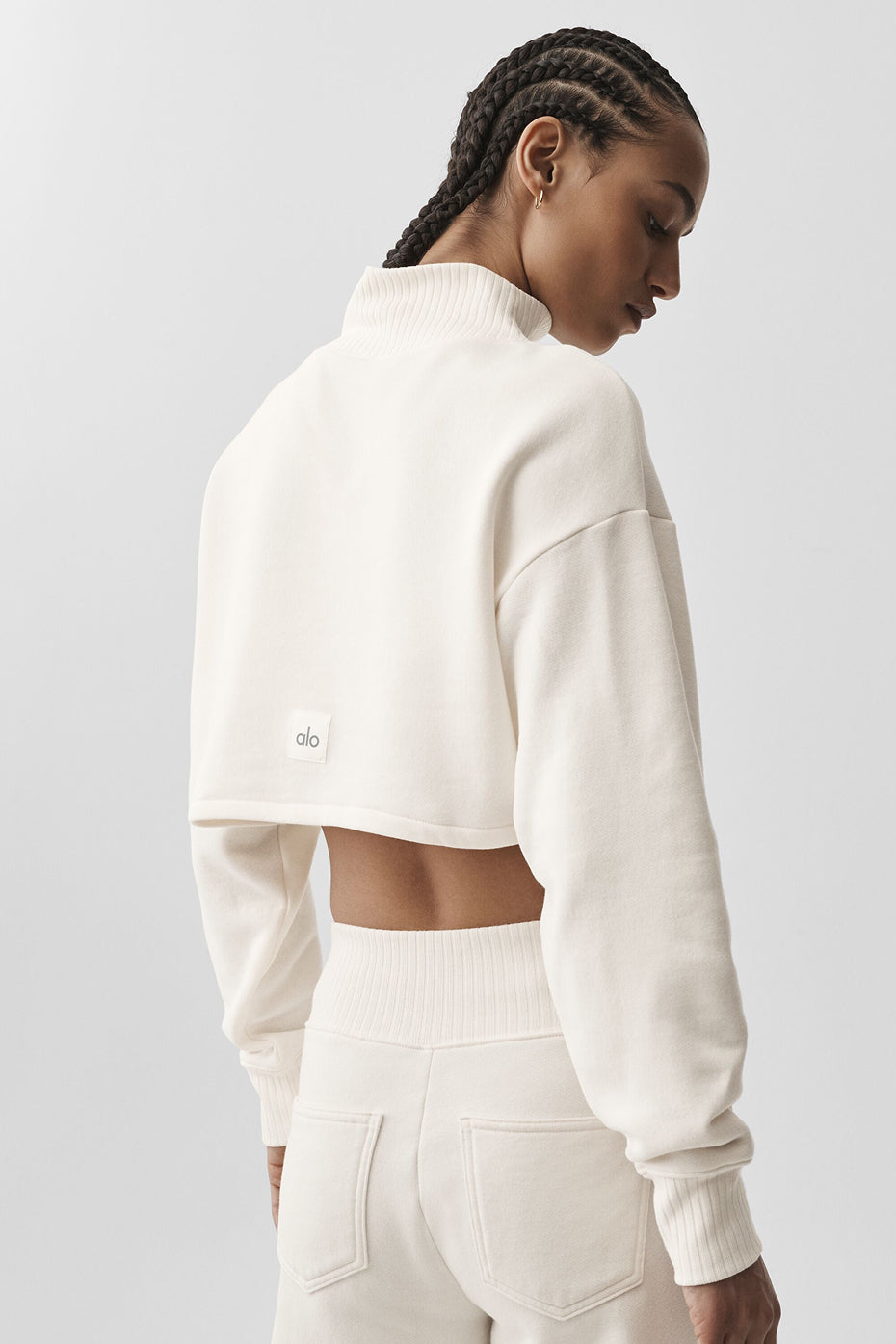 Alternative view of Cropped Serenity Coverup   Ivory