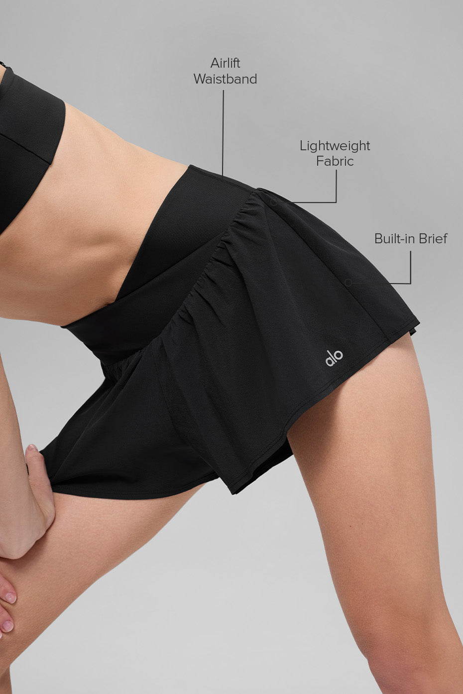 Alternative view of V Cute Running Short   Black