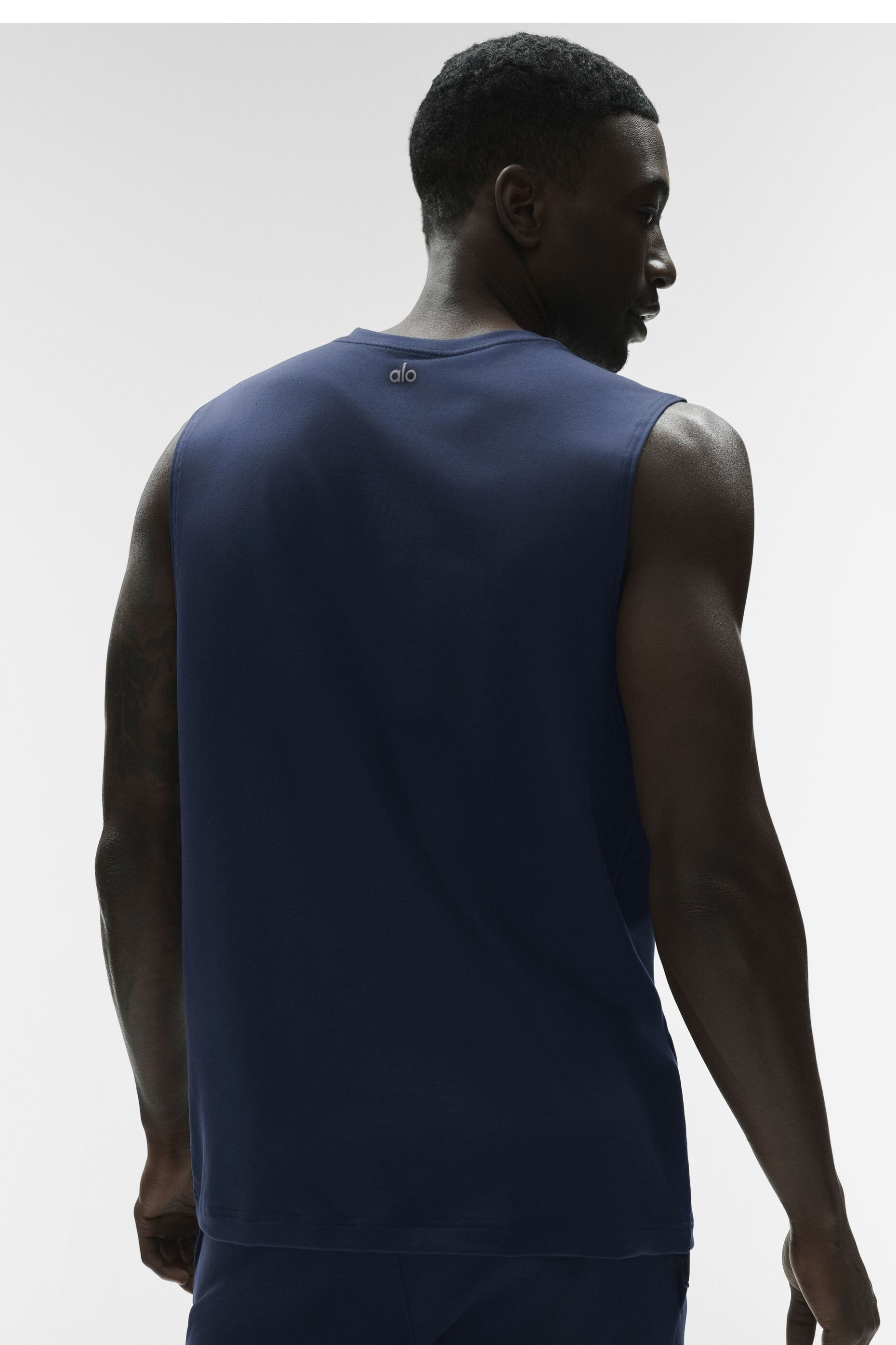 Alternative view of Conquer Muscle Tank   Navy