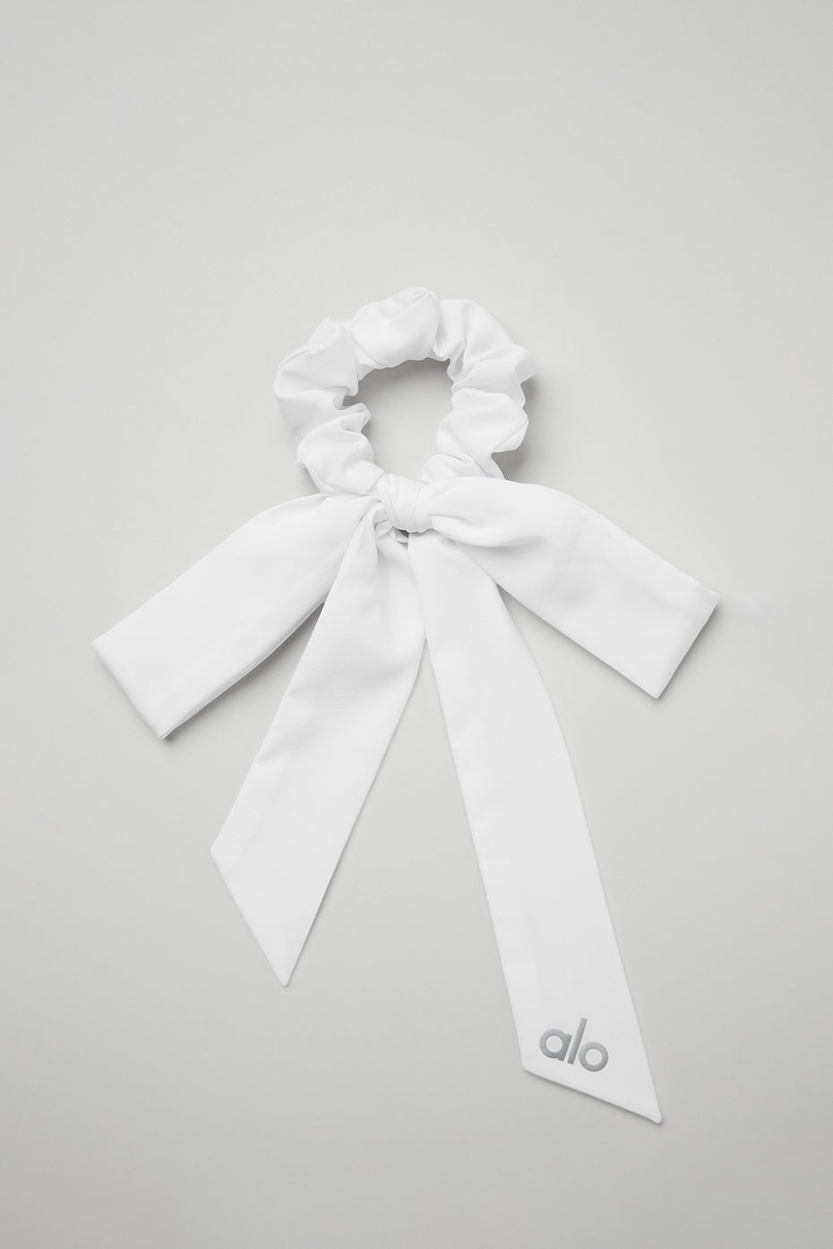 Love Knots Tie Scrunchie   White
