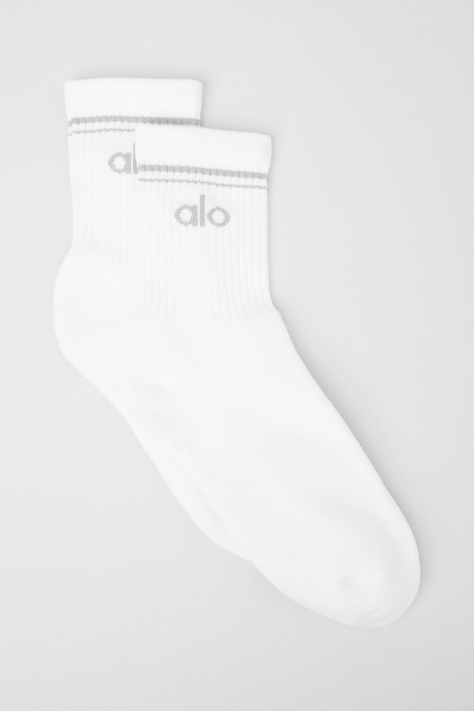 Unisex Half Crew Throwback Sock   White/Titanium