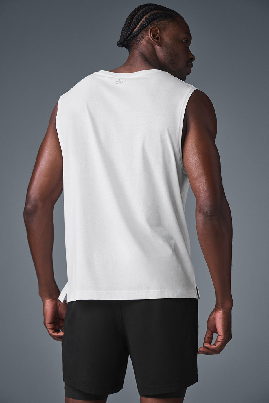 Alternative view of The Triumph Muscle Tank   White