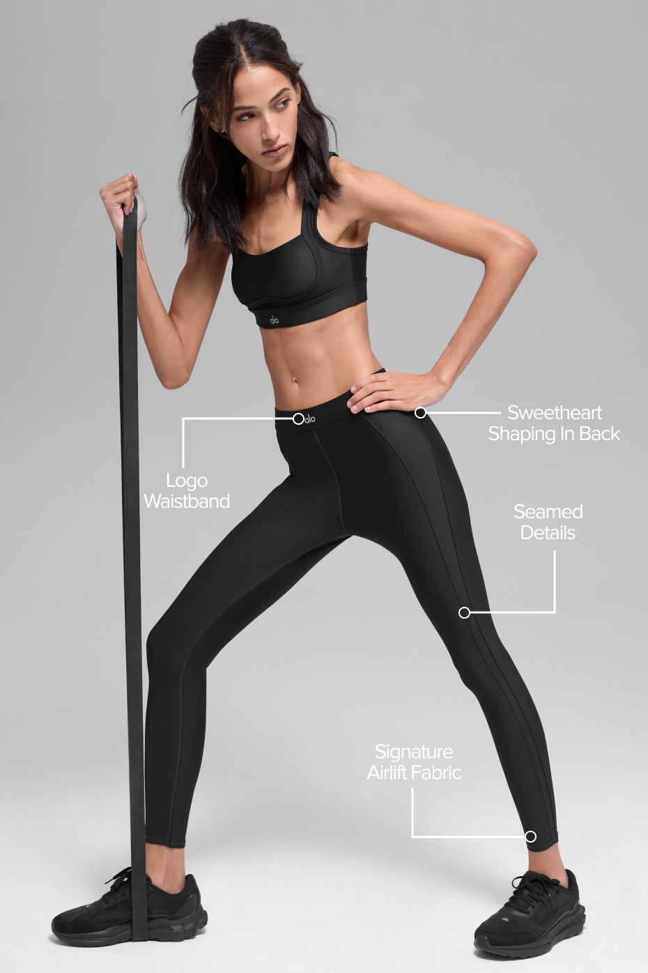 Alternative view of Airlift High Waist Ignite 7/8 Legging   Black