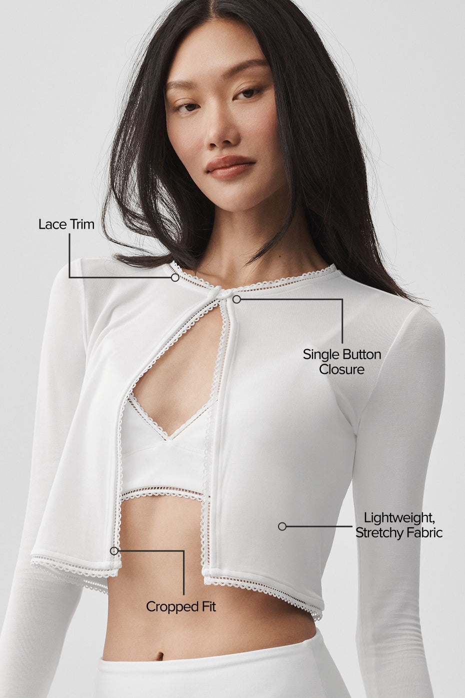 Alternative view of Affection Cardigan   White