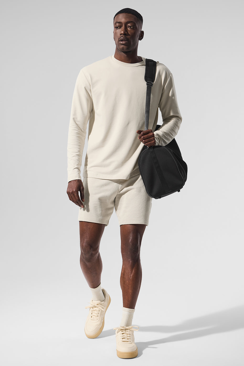 Double Take Long Sleeve Crew   Bone