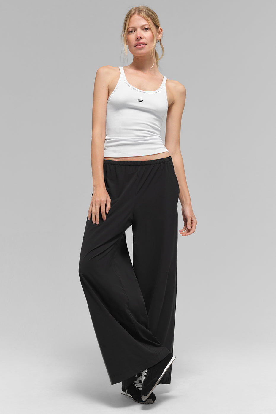 Breezy Wide Leg Pant (Regular)   Black